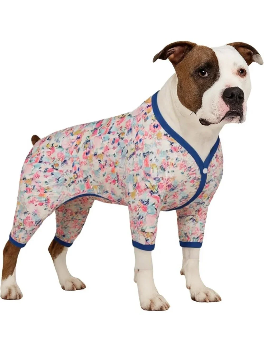 Adorable Pink Floral Print Large Dog Clothes, Perfect for Spring, Size 2XL